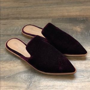Madewell Velvet Mules - Size 6